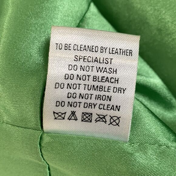 Lovers and Friends Valletta Leather Dress Women S Green Mini Lambswool Party Fun - Picture 14 of 14